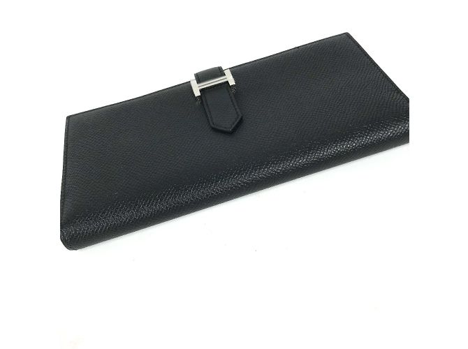 Hermès Cartera larga de cuero Epsom Hermes Negro - vista 4