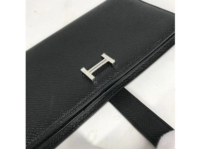 Hermès Cartera larga de cuero Epsom Hermes Negro - vista 8