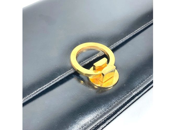 Hermès Hermes Vintage Ring Handtasche Schwarz - Ansicht 8
