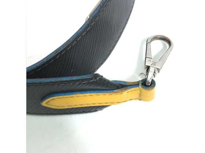 Cinghia a spalla in pelle Epi Louis Vuitton Nero Rosa Blu Giallo - vista 7