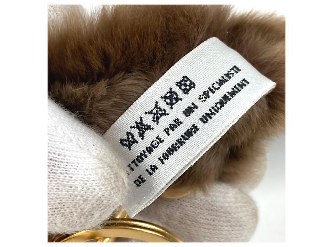 Coleira de pele CC Coco Mark da Chanel Marrom Dourado - vista 7