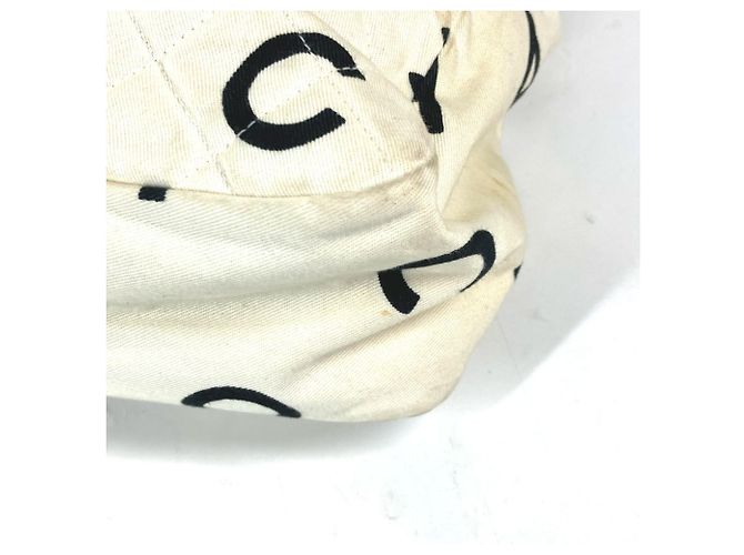 Timeless Chanel Vintage CC Coco Mark Logo Schultertasche Schwarz Weiß - Ansicht 6