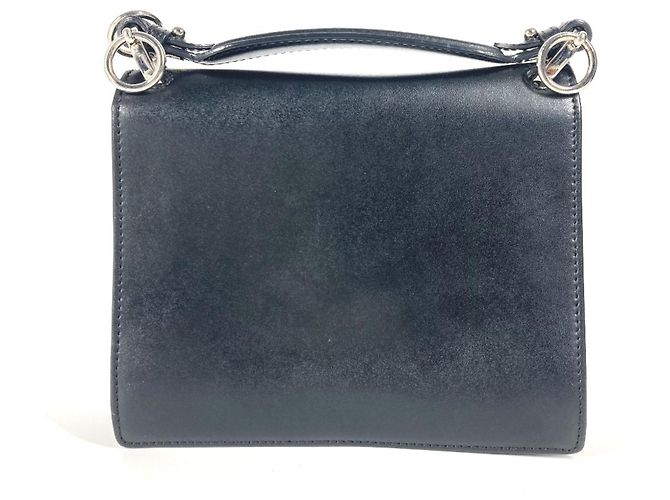 Borsa Fendi 8M0381 Mini Canai Studs Nero - vista 2