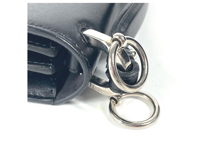 Borsa Fendi 8M0381 Mini Canai Studs Nero - vista 6