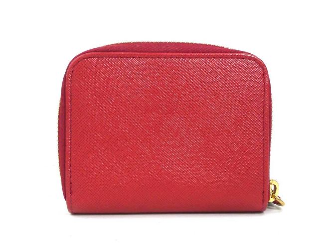 Monedero de cuero rojo Prada Roja - vista 2