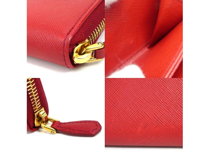Monedero de cuero rojo Prada Roja - vista 4