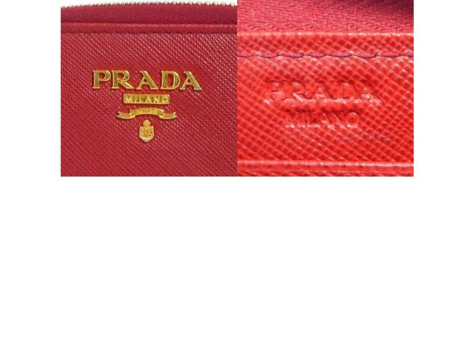 Monedero de cuero rojo Prada Roja - vista 5