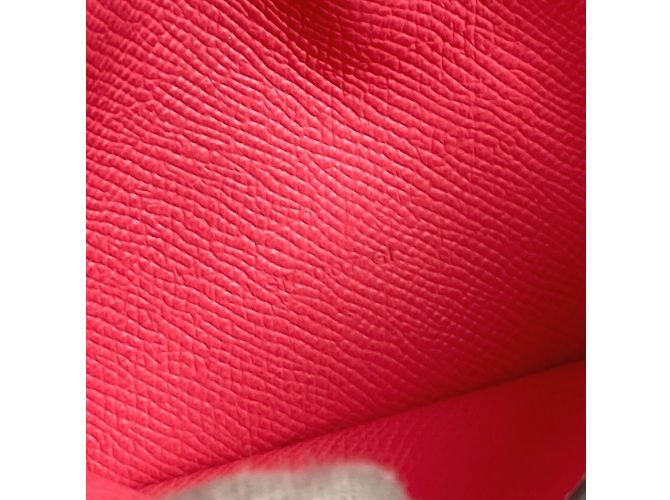 Hermès Portefeuille long bi-fold en cuir Epsom rose Hermes - vue 13