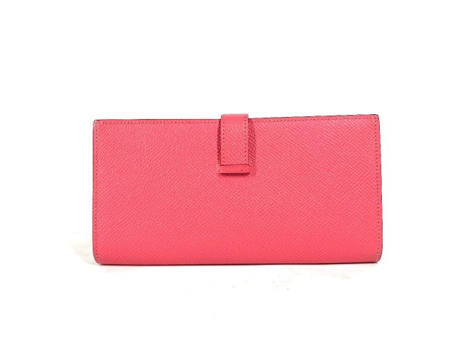 Hermès Portefeuille long bi-fold en cuir Epsom rose Hermes - vue 2