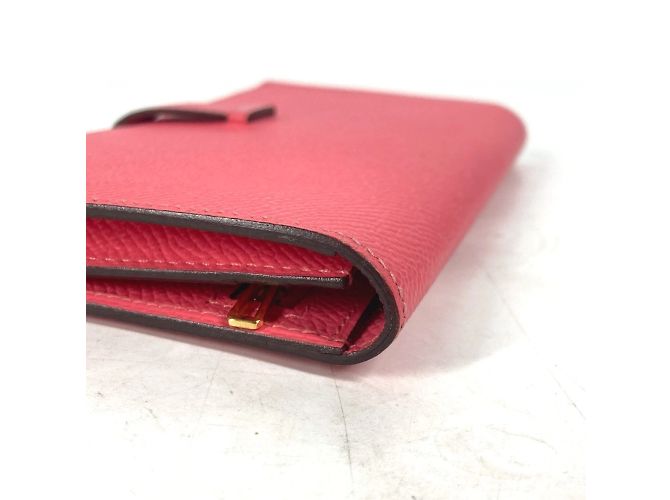 Hermès Portefeuille long bi-fold en cuir Epsom rose Hermes - vue 5