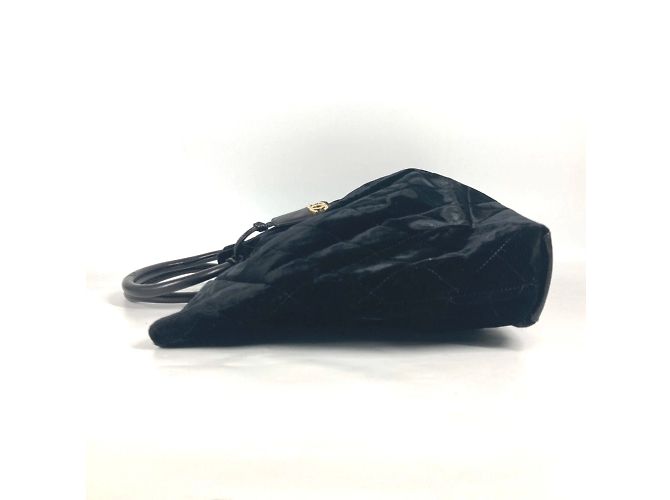 Chanel Matelassé gesteppte Velours-Tasche Schwarz - Ansicht 4