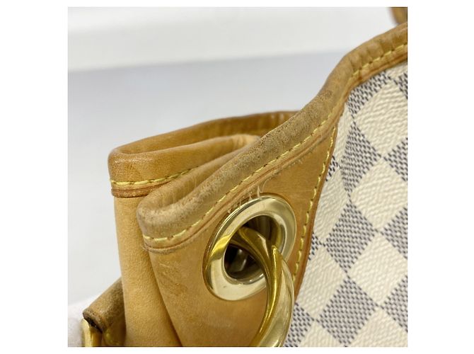 Borsa Tote Louis Vuitton Damier Azur Galliera PM Bianco - vista 9