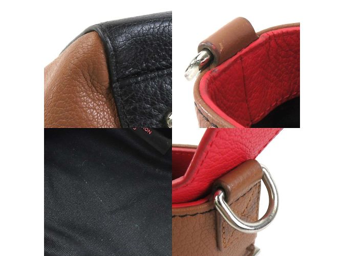 Bolso de cuero Givenchy Castaño Negro Roja - vista 3