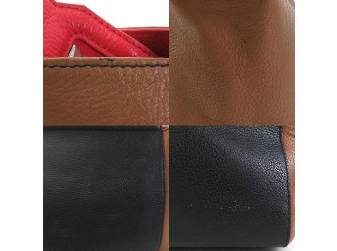 Bolso de cuero Givenchy Castaño Negro Roja - vista 4