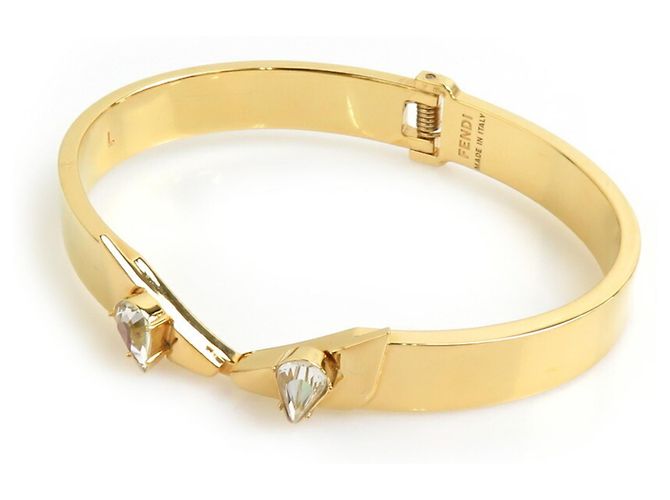 Bracciale bangle Fendi con design dell'occhio di mostro Argento D'oro - vista 2