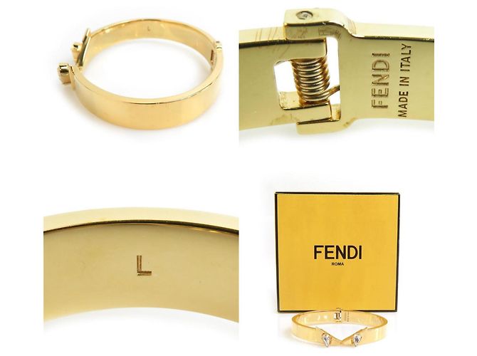 Bracciale bangle Fendi con design dell'occhio di mostro Argento D'oro - vista 5