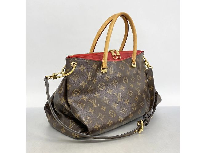Borsa Tote Pallas MM Monogramma Louis Vuitton Marrone Fuschia - vista 2