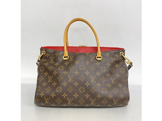 Borsa Tote Pallas MM Monogramma Louis Vuitton Marrone Fuschia - vista 9