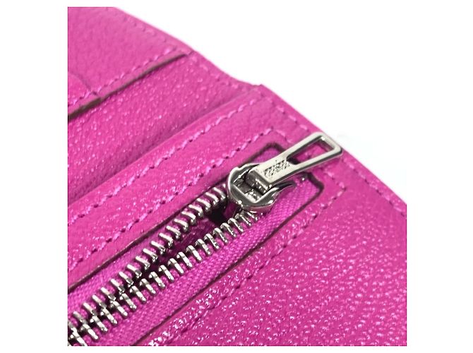 Hermès Hermes Bearn Kompaktkombinationsgeldbörse Pink Lila - Ansicht 13