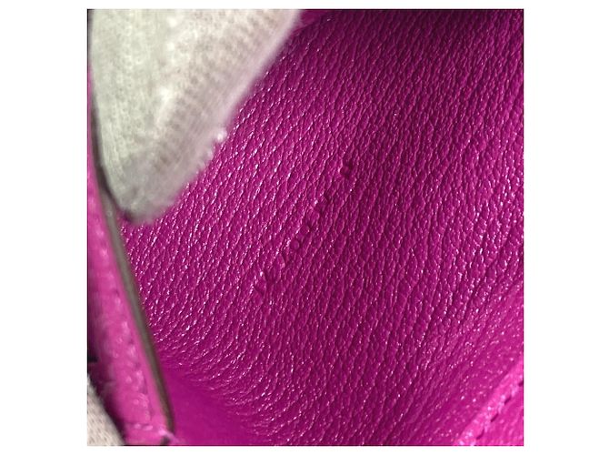 Hermès Hermes Bearn Kompaktkombinationsgeldbörse Pink Lila - Ansicht 16