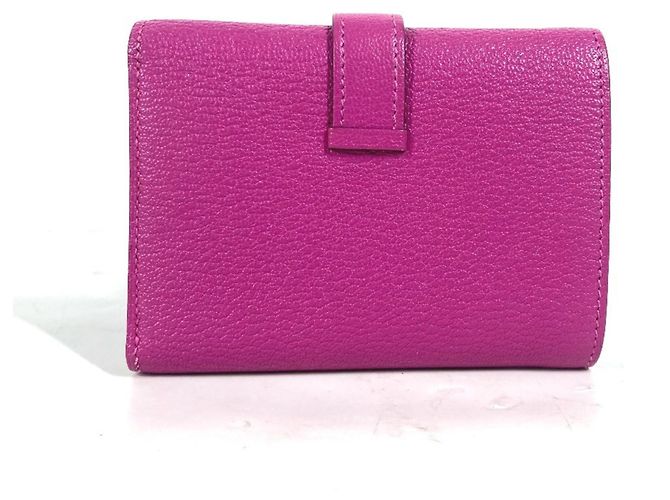 Hermès Hermes Bearn Kompaktkombinationsgeldbörse Pink Lila - Ansicht 2