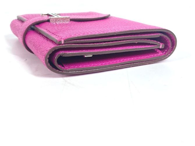 Hermès Hermes Bearn Kompaktkombinationsgeldbörse Pink Lila - Ansicht 4