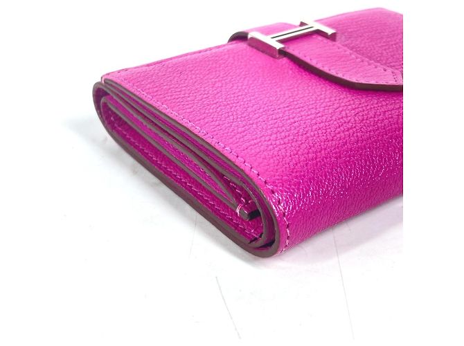 Hermès Hermes Bearn Kompaktkombinationsgeldbörse Pink Lila - Ansicht 5