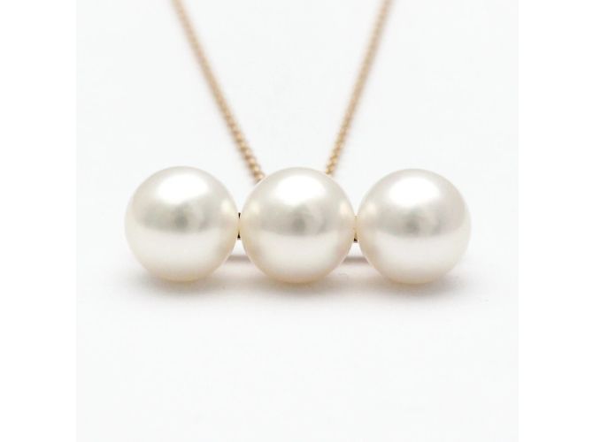 Collana pendente in perla in oro rosa 18K Tasaki Balance Neo - vista 2