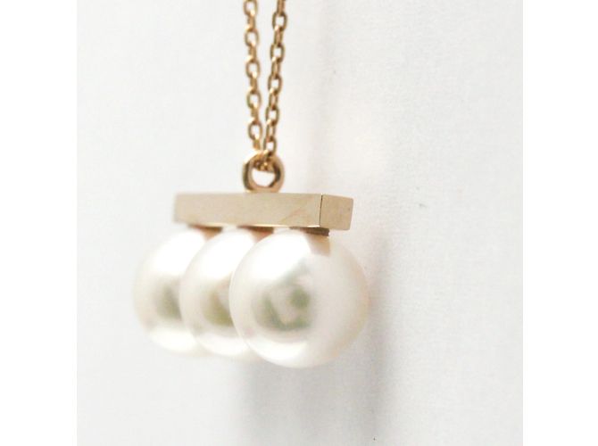 Collana pendente in perla in oro rosa 18K Tasaki Balance Neo - vista 3