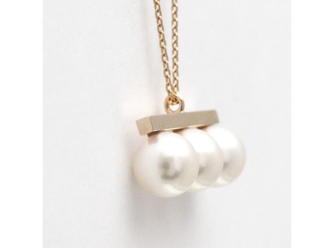 Collana pendente in perla in oro rosa 18K Tasaki Balance Neo - vista 4