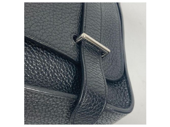 Hermès Bicolor Steve Caporal 27 Klappentasche Schwarz Blau - Ansicht 12