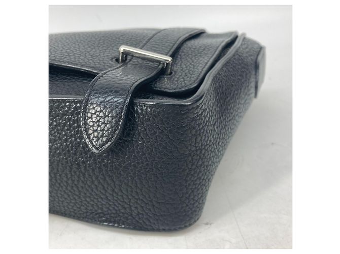 Hermès Bicolor Steve Caporal 27 Klappentasche Schwarz Blau - Ansicht 9