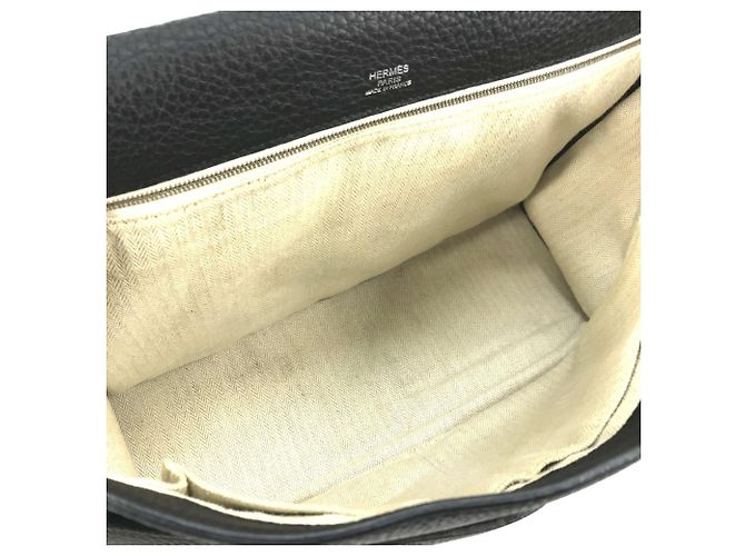 Hermès Borsa Messenger Hermes Taurillon Clemence Nero - vista 10