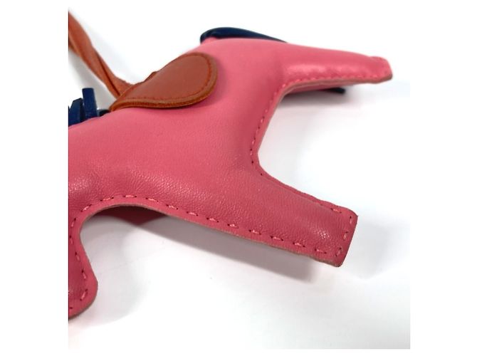 Charm per borsa Hermès Rodeo MM Rosa Blu - vista 10