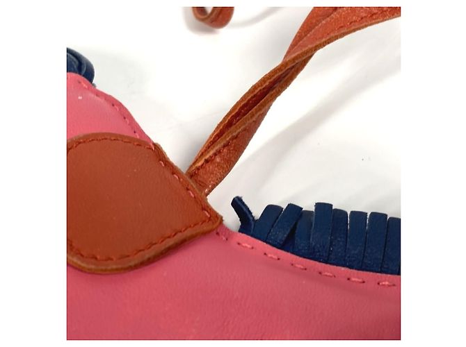 Charm per borsa Hermès Rodeo MM Rosa Blu - vista 4