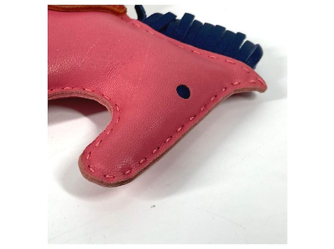 Charm per borsa Hermès Rodeo MM Rosa Blu - vista 6