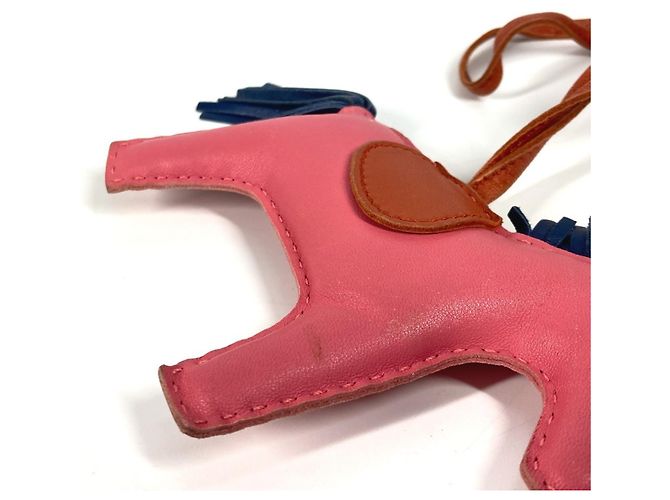 Charm per borsa Hermès Rodeo MM Rosa Blu - vista 7