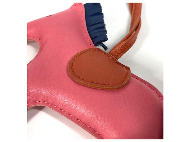 Charm per borsa Hermès Rodeo MM Rosa Blu - vista 9