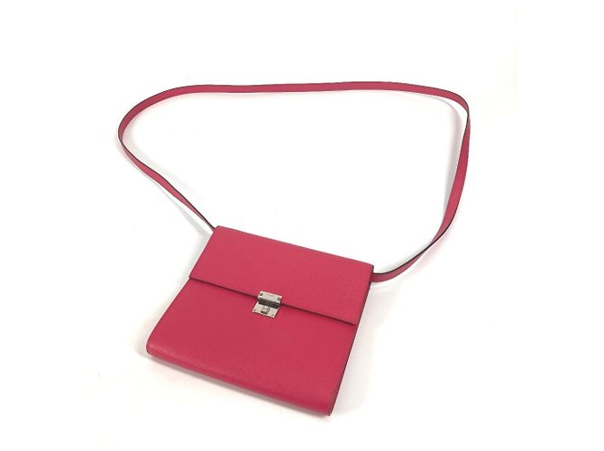 Hermès Borsa a spalla Pochette in pelle Epsom rosa Hermes - vista 10