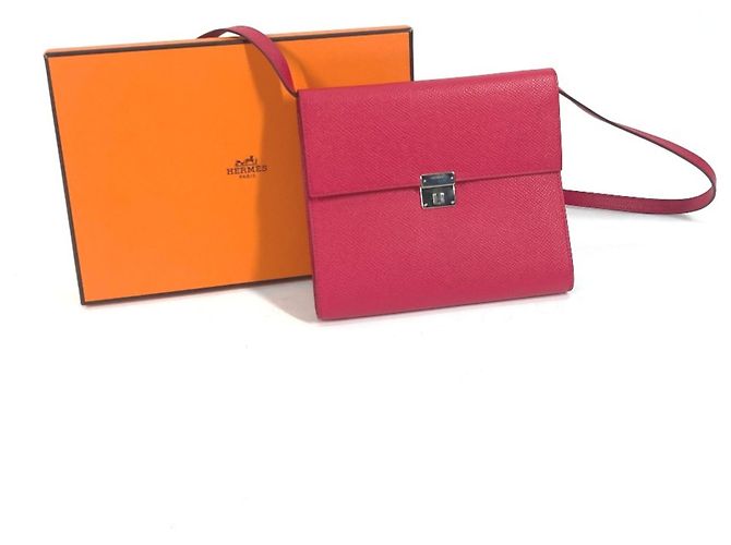 Hermès Borsa a spalla Pochette in pelle Epsom rosa Hermes - vista 18