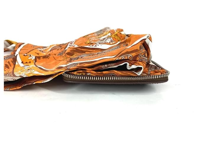 Silk In Hermès Faltbare Seidentasche Eco von Hermes Braun Orange - Ansicht 4