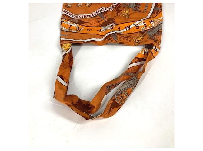 Silk In Hermès Faltbare Seidentasche Eco von Hermes Braun Orange - Ansicht 6