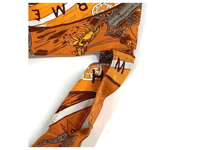 Silk In Hermès Faltbare Seidentasche Eco von Hermes Braun Orange - Ansicht 7