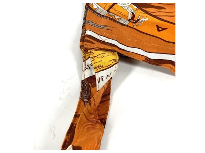 Silk In Hermès Faltbare Seidentasche Eco von Hermes Braun Orange - Ansicht 8