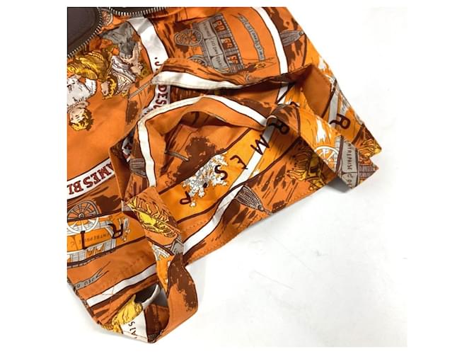 Silk In Hermès Faltbare Seidentasche Eco von Hermes Braun Orange - Ansicht 9