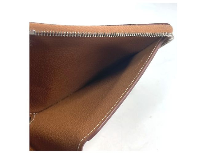 Hermès Billetera bi-fold de cuero Evercalf marrón Hermes Castaño - vista 14