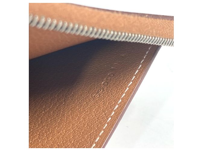 Hermès Billetera bi-fold de cuero Evercalf marrón Hermes Castaño - vista 15