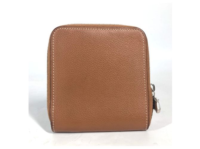 Hermès Billetera bi-fold de cuero Evercalf marrón Hermes Castaño - vista 3