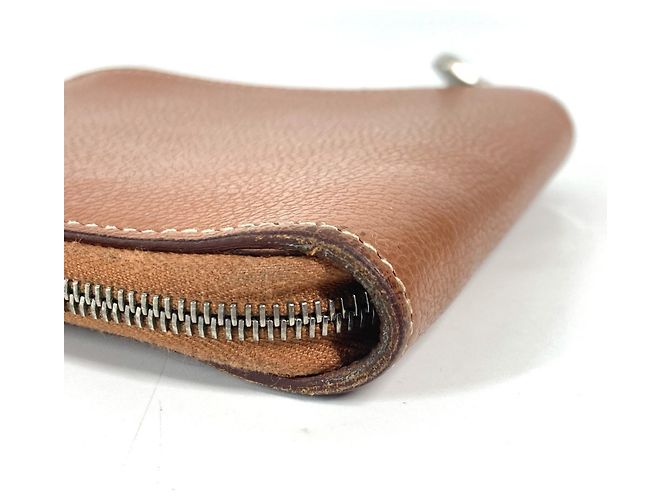 Hermès Billetera bi-fold de cuero Evercalf marrón Hermes Castaño - vista 6