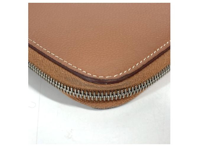 Hermès Billetera bi-fold de cuero Evercalf marrón Hermes Castaño - vista 8